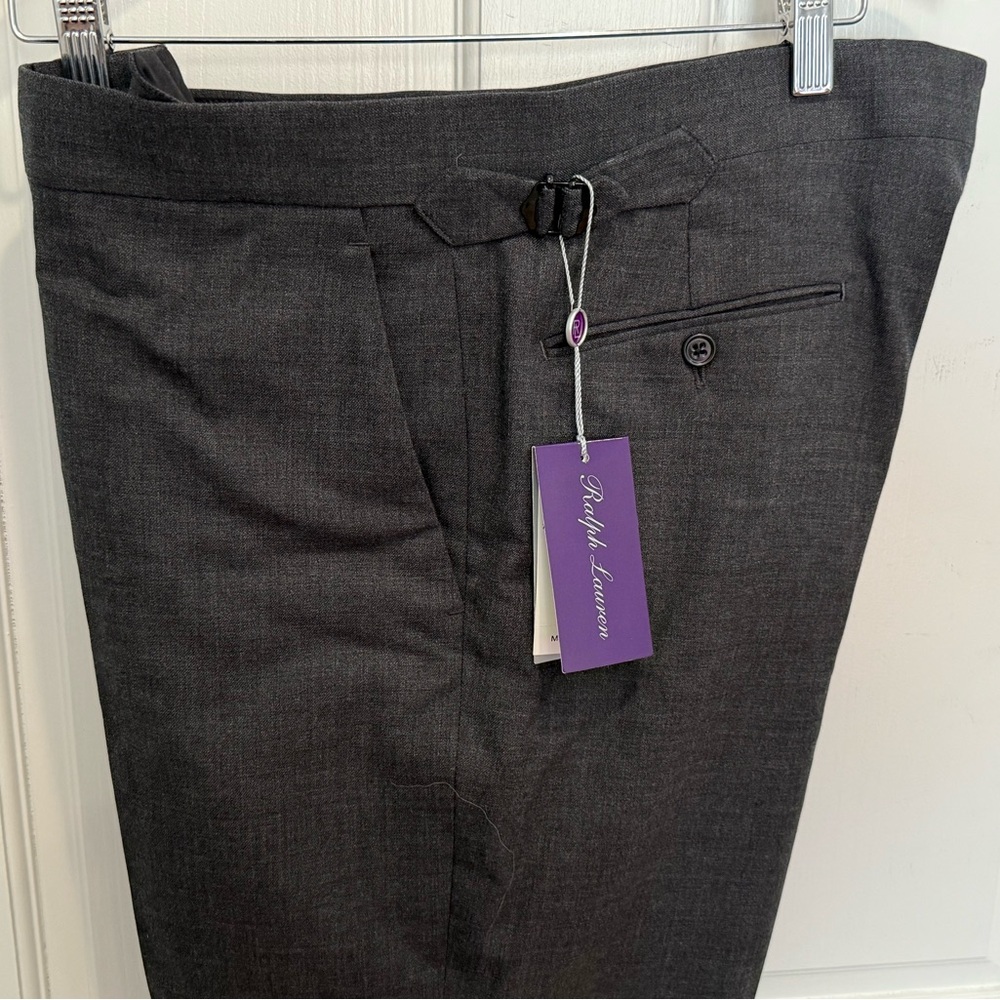 Ralph Lauren Purple Label Charcoal Gray Heather Dress Pants